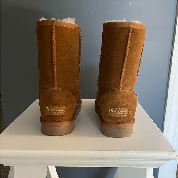 Koolaburra by UGG Women’s Koola Short Cozy Suede Fashion Boots Chestnut Sz 7 GUC - Picture 6 of 15
